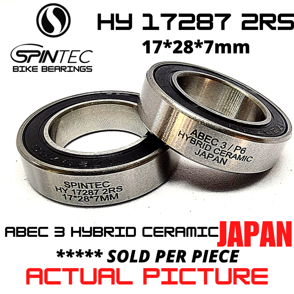 SPINTEC HY 17287 2RS HYBRID CERAMIC JAPAN Bike Bearings for Bike Hubs