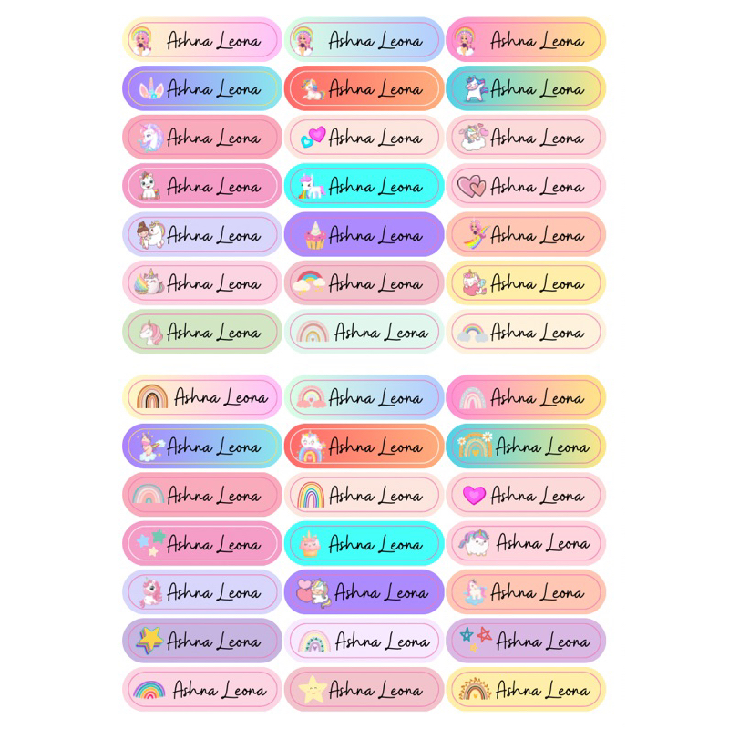 84 pcs Pen Stickers Pencil Labels Cute Name Stickers | Shopee Philippines