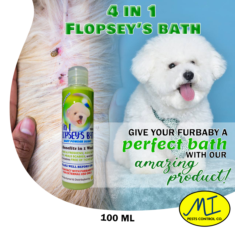 100 ML 4 in 1 Flopsey s Bath Dog Shampoo heals scabies pamatay garapata Shopee Philippines