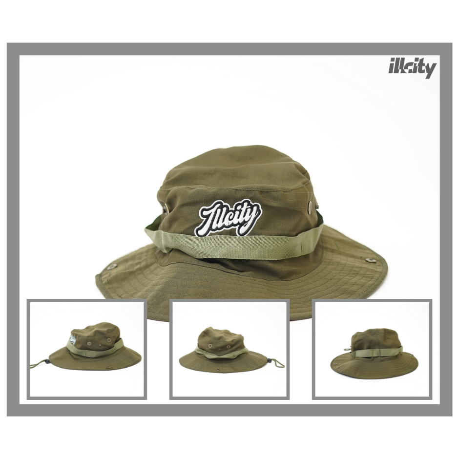 Illcity Fishermans Bucket Hat Army Green Dad Hats Collection