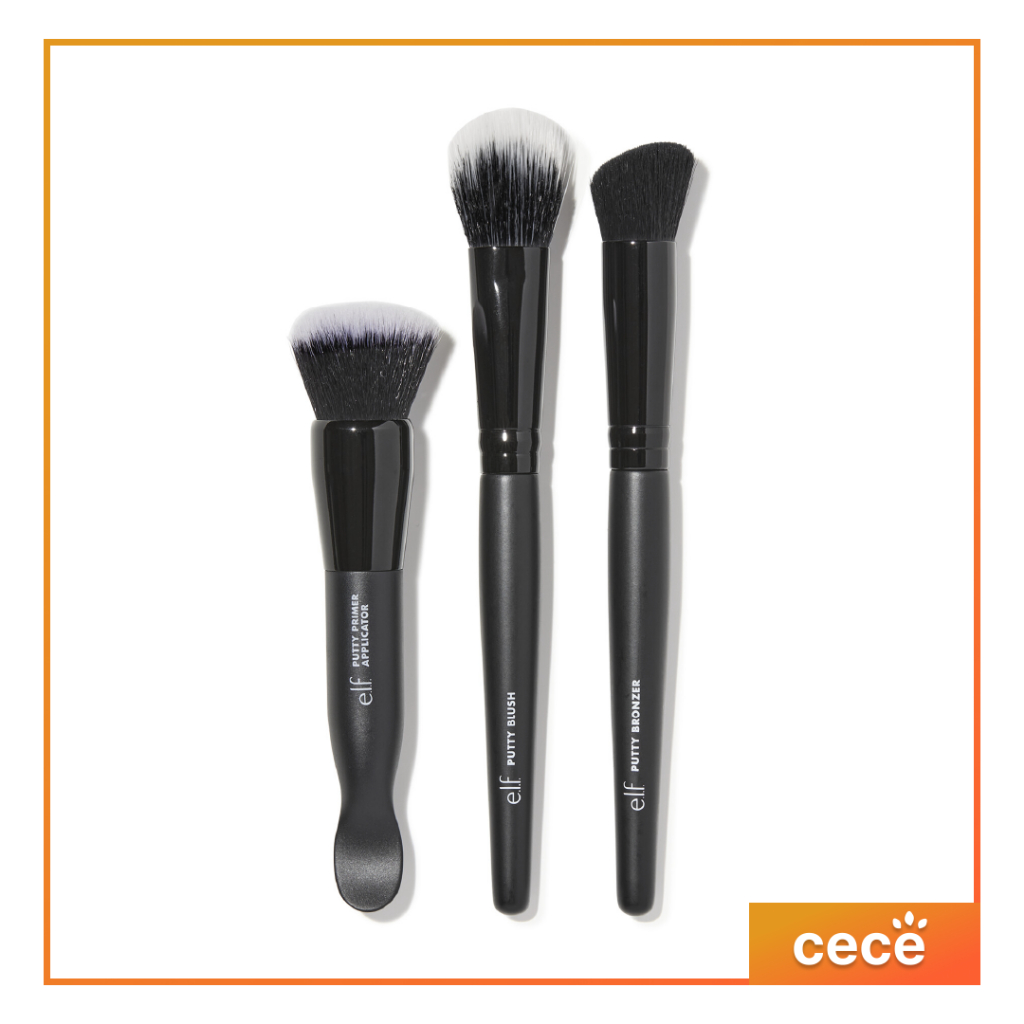 ELF Cosmetics Makeup Brushes (Putty Primer Applicator, Tools Trio
