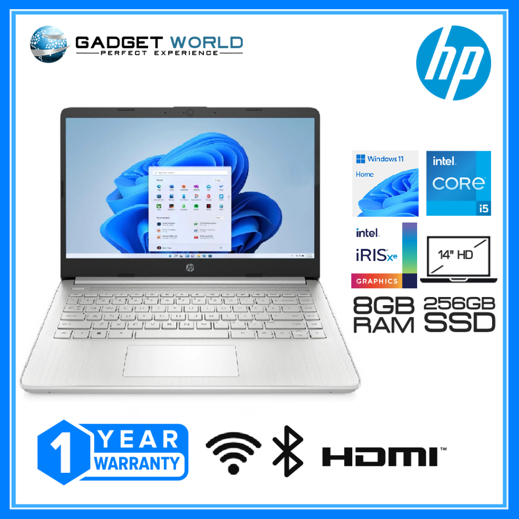 HP 14-dq2078wm 14" HD Laptop Intel Core I5-1135G7 11th Gen 8GB RAM ...