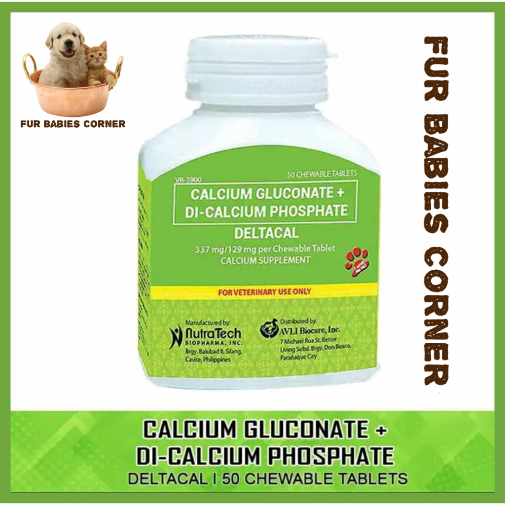 Deltacal Calcium Supplement Tablets For Cats And Dogs Puppies Adult