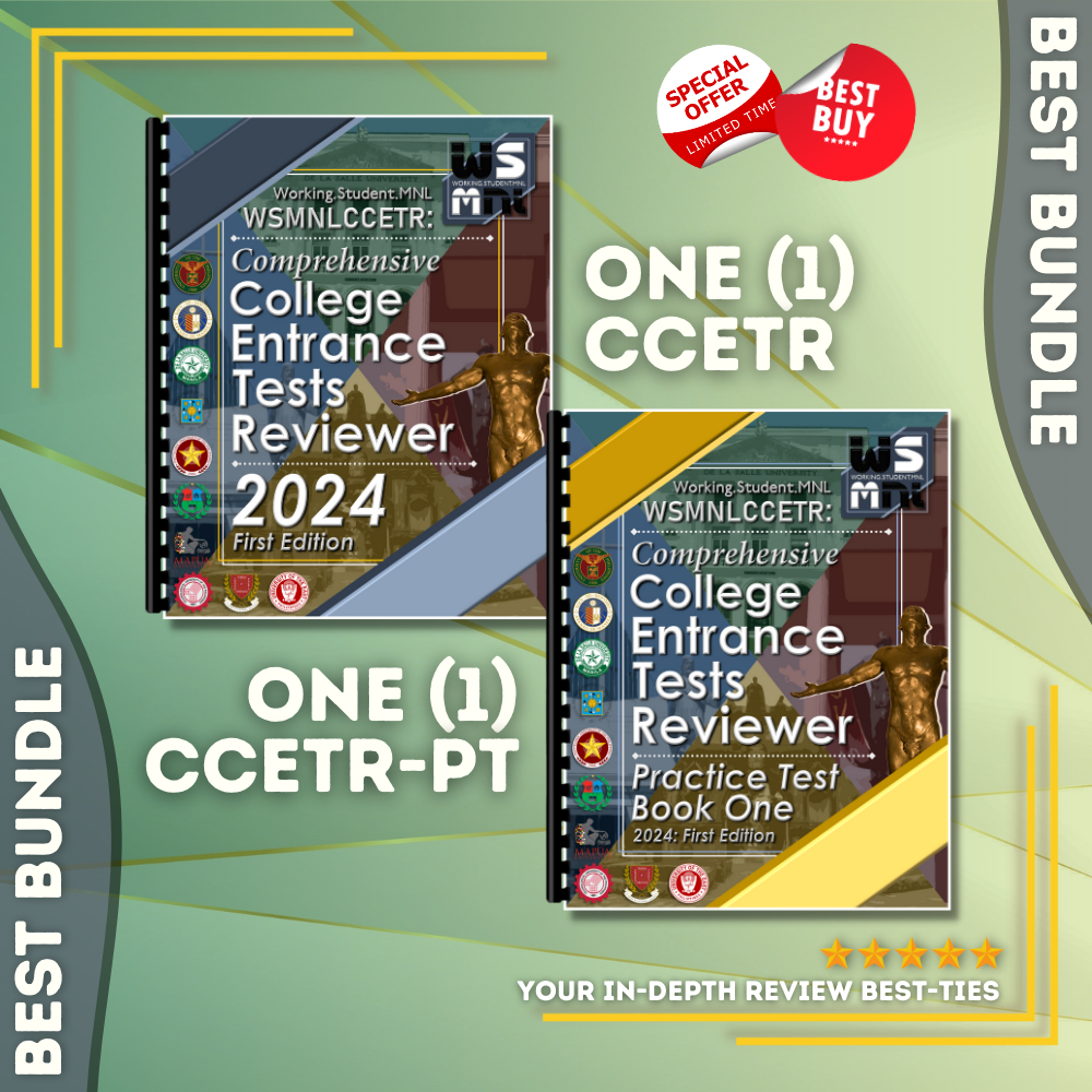 COLLEGE ENTRANCE TESTS REVIEWER (CCETR) 2024 - UPCAT, USTET, DCAT, ACET