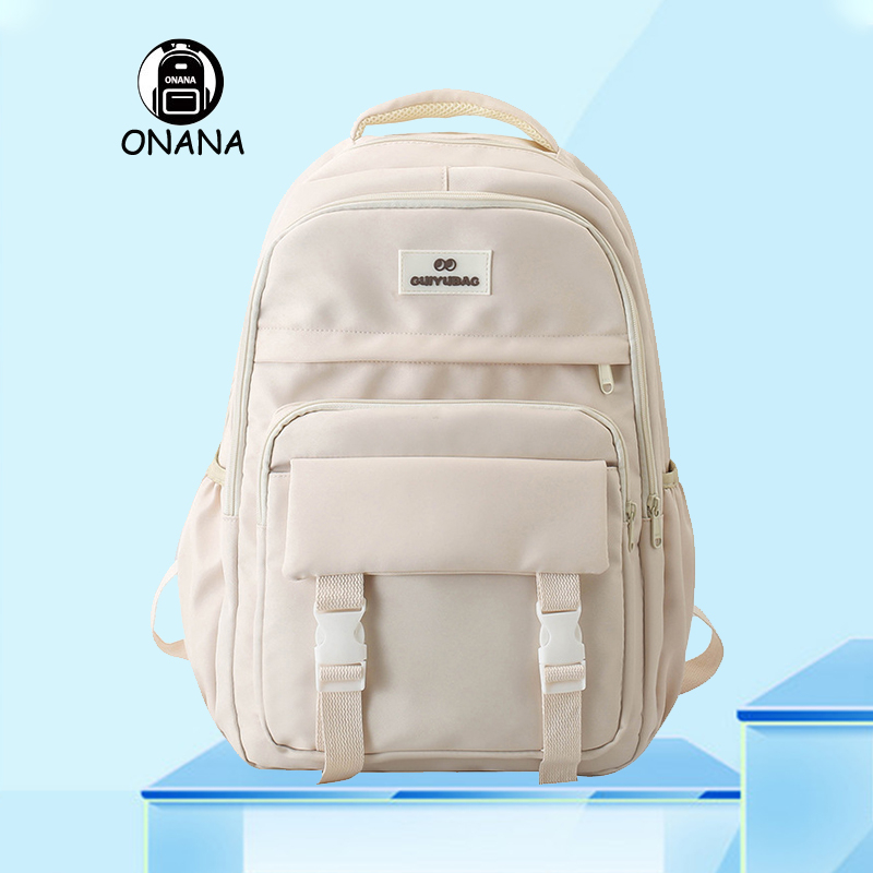 Nylon Waterproof Casual backpack High School College Student Schoolbag