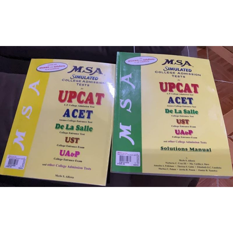 MSA Set UPCAT, ACET, DCAT, USTET, PUPCET REVIEWER | Shopee Philippines