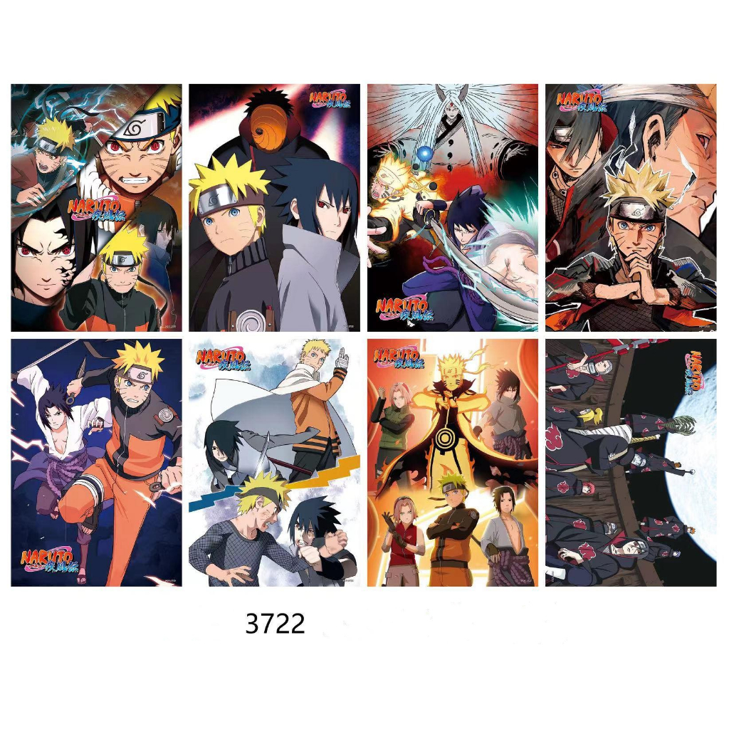 NARUTO POSTERS 8 PIECES Anime A3 SIZE 29 cm X 42 cm