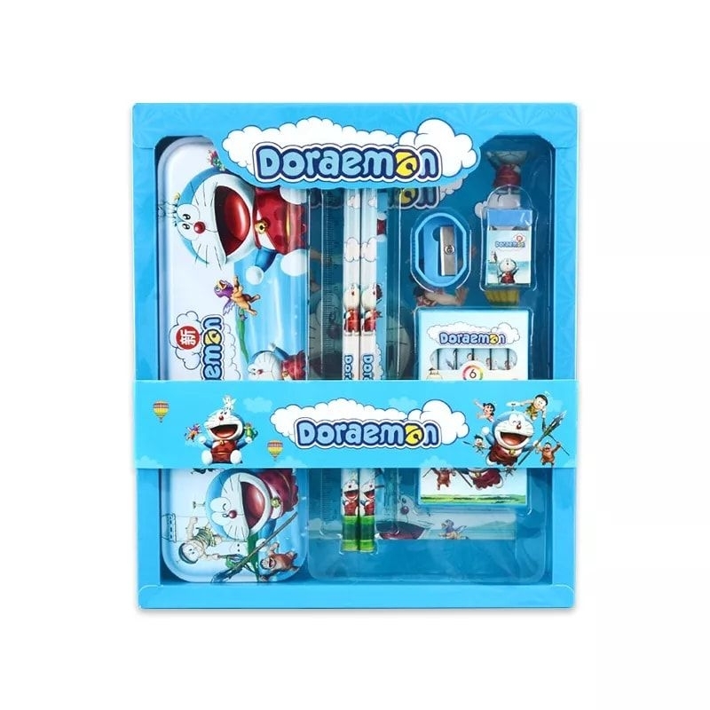 6in1 Doraemon Stationery Set Pencil Case Pencils Ruler Eraser Sharpener ...