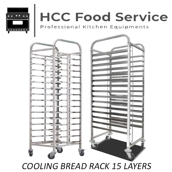 New Bread Rack Cooling Trolley 15 Layers Stainless Steel Shopee