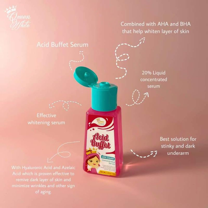 Queen White Acid Buffet Serum Original Brand/sale | Shopee Philippines