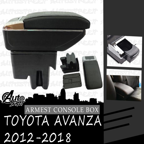 Toyota Avanza 2012-2018 Armrest Center Console Box With Usb Port (black 