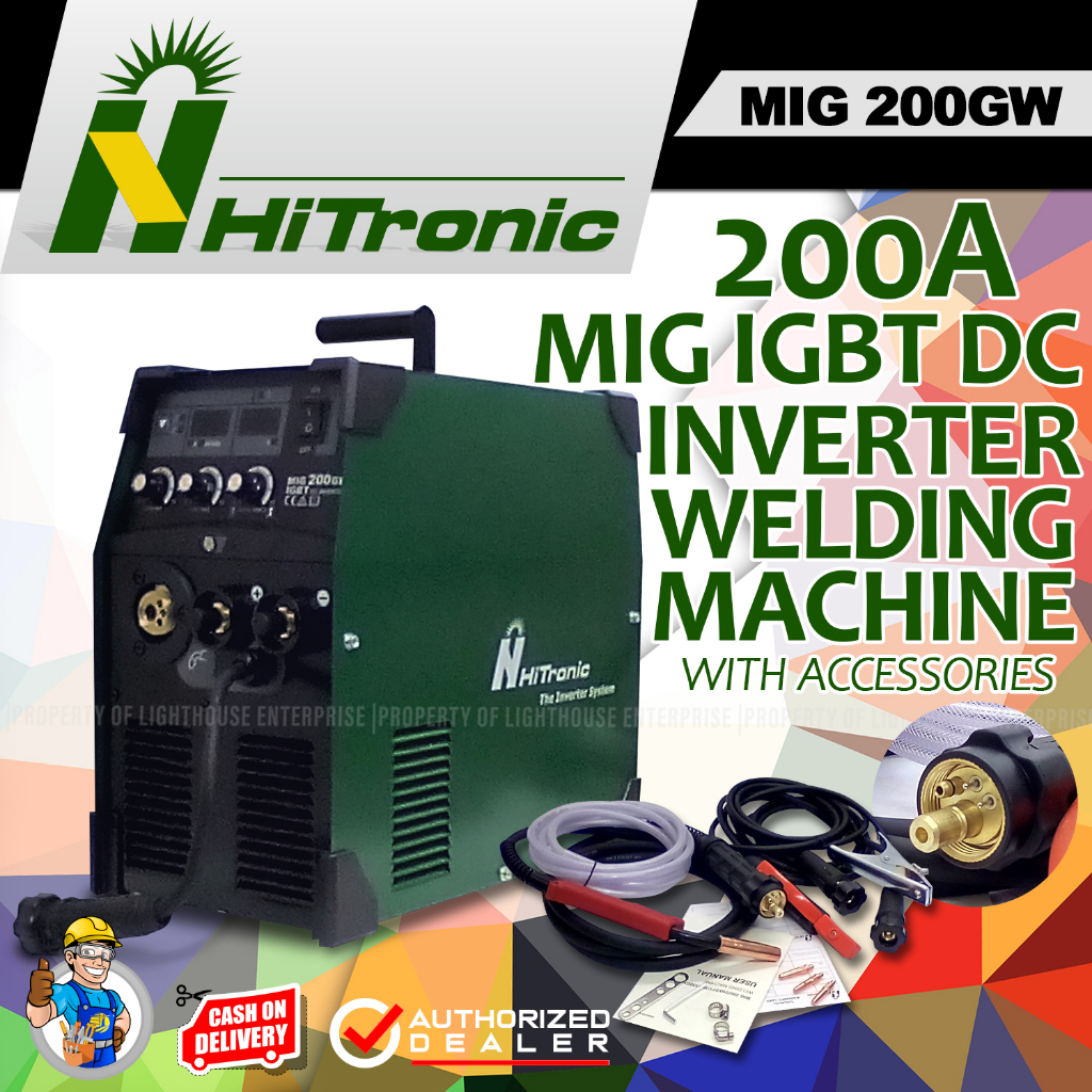 HITRONIC Inverter Welding Machine with Accessories MIG IGBT DC (MIG