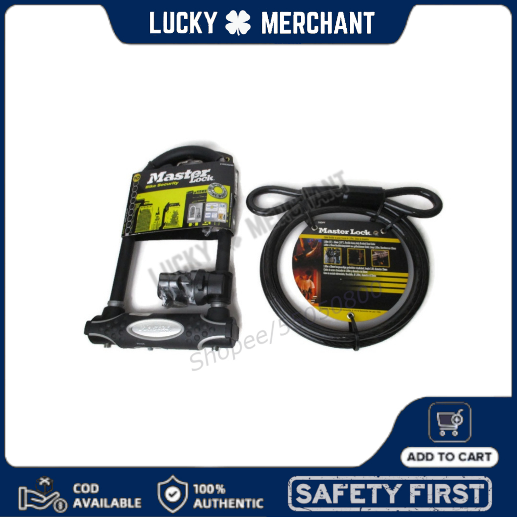 Master ULOCK level 10 and Master 6ft braided steel looped end cable