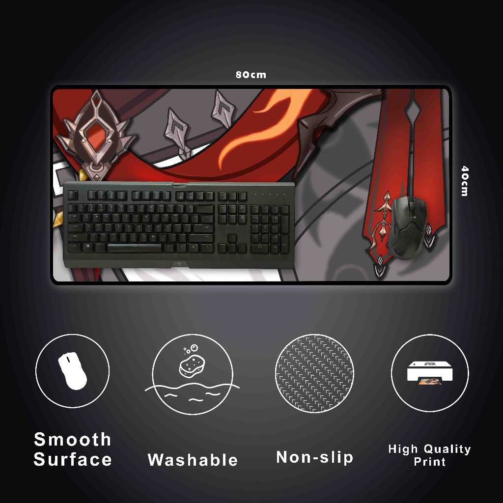Childe - Genshin Impact Gaming Long / Extended Mouse Mat / Pad | Shopee ...