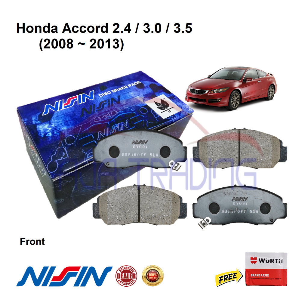 Genuine NISSIN Front Brake Pads for Honda Accord 2.4/3.0/3.5 (2008