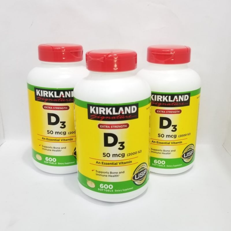 KIRKLAND Vitamin D3 ( 50 mcg) ,Softgel (600) Shopee Philippines