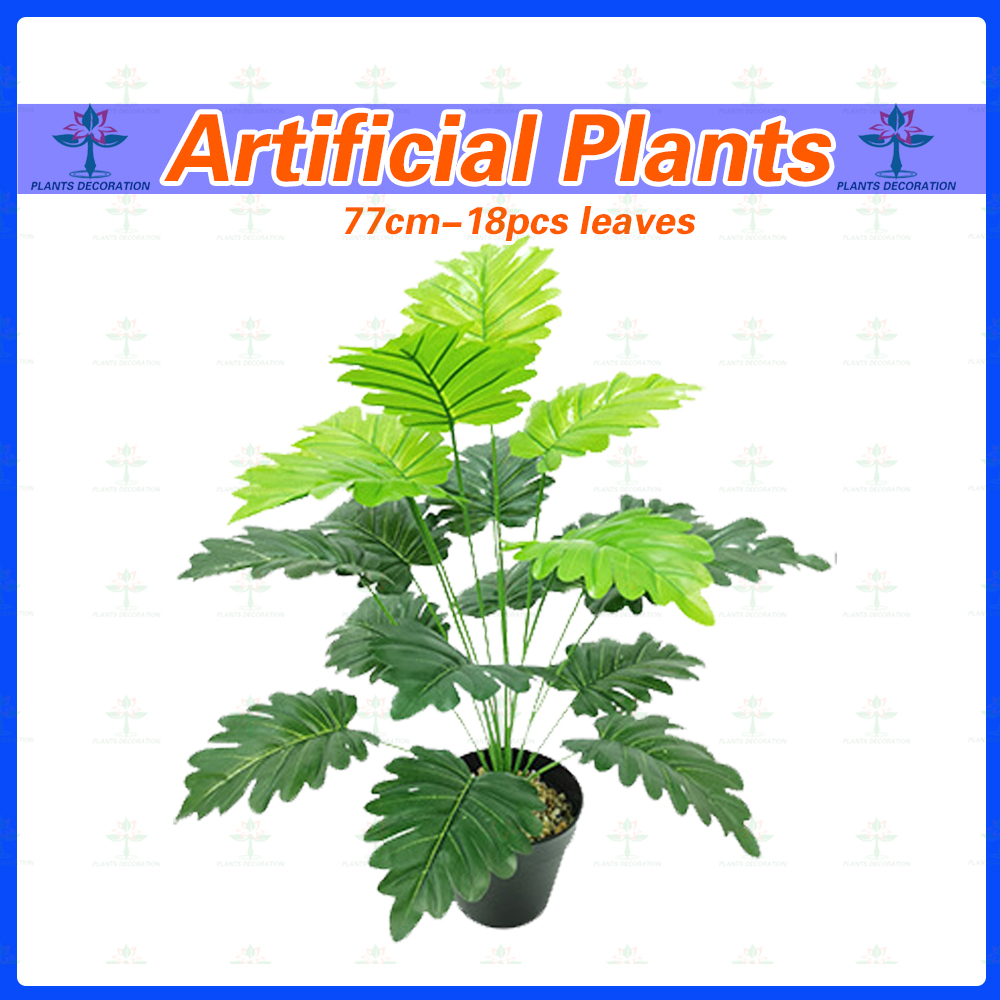 18PCS Artificial plants plastic Tall fake Plants decor artificial plant