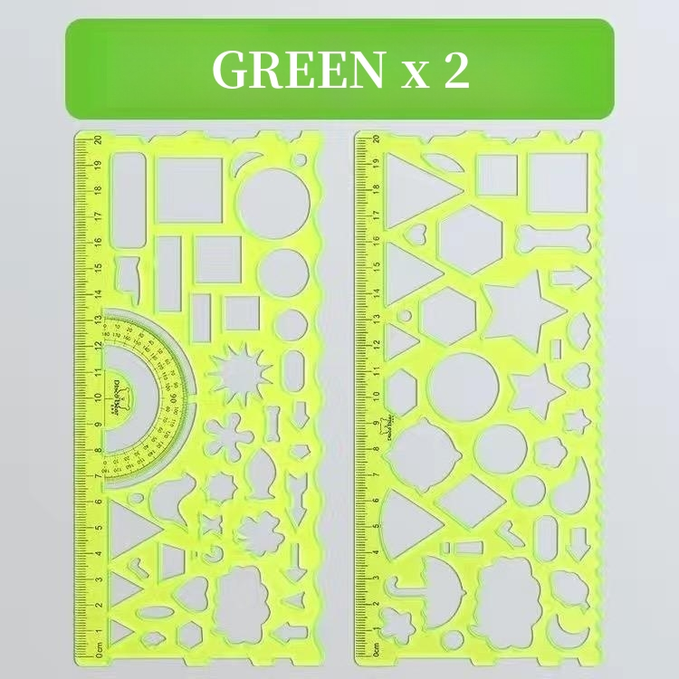 2 in 1 Design Ruler Drawing Template Ruler Soft Plastic Lenticular ...