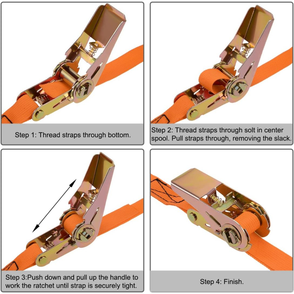 Car Cargo Strap Luggage Bag Lashing Rope APRIL Buckle Tie-Down Ratchet ...