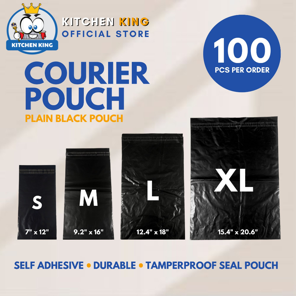 100PCS Black Courier Pouch (SMALL MEDIUM LARGE XLARGE