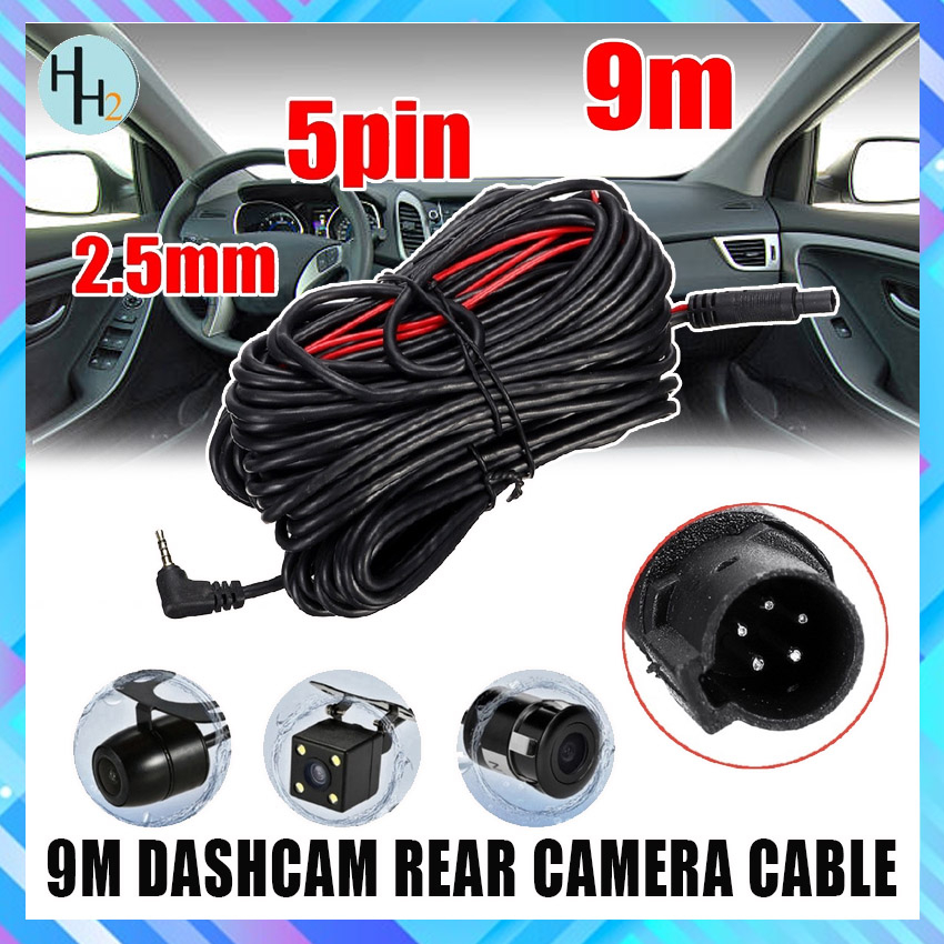 5 PIN 9 Meter Long Line DashCam Rear Camera Cable Driving Recorder Rear ...