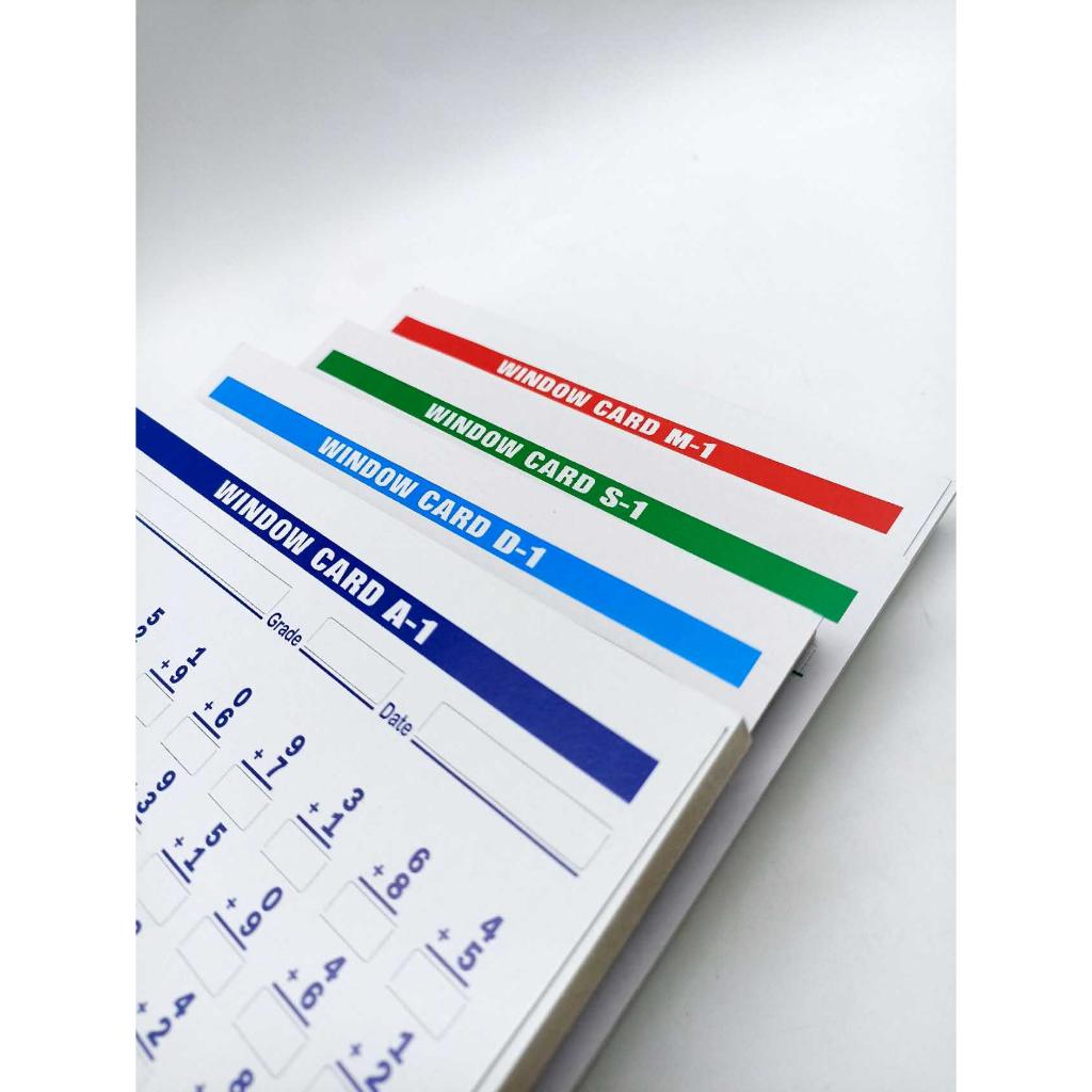 Window Card Sold per 50pcs / Ream (Multiplication, Subtraction ...