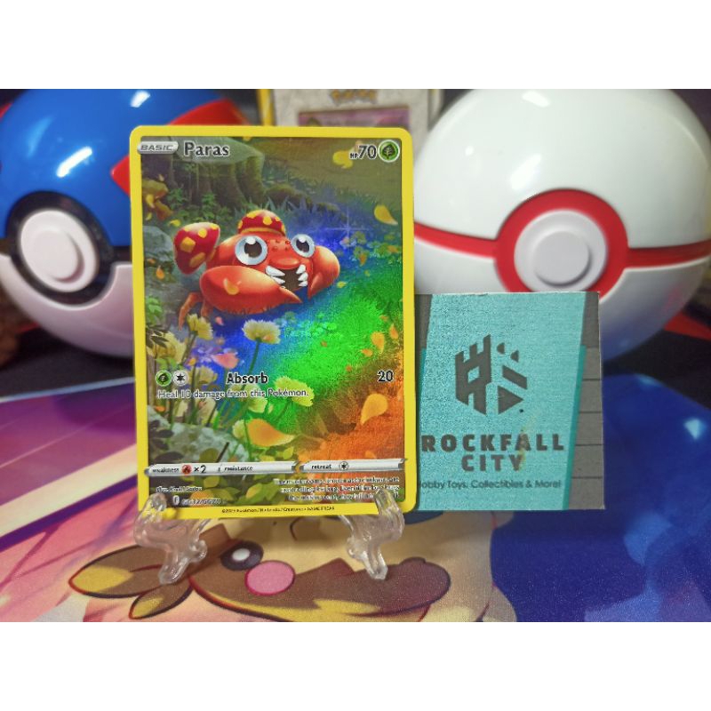 Pokemon TCG - PARAS GG32/GG70 Holo Rare - Crown Zenith | Shopee Philippines