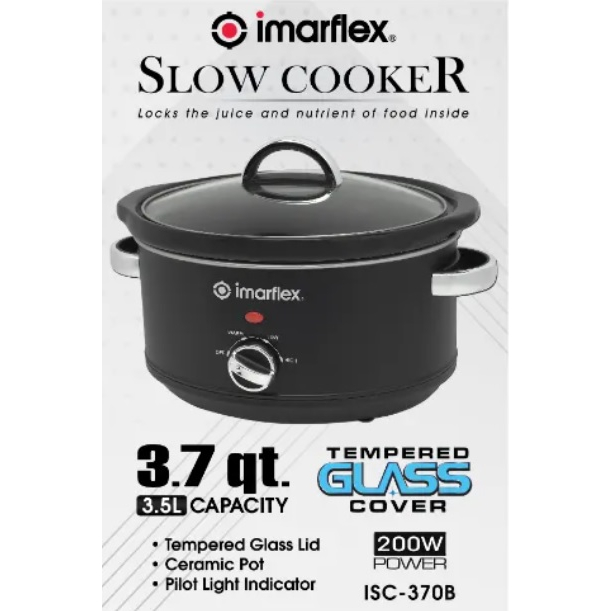 Imarflex ISC370B Slow Cooker 3.7Qt/3.5L (Houseware Express) Shopee