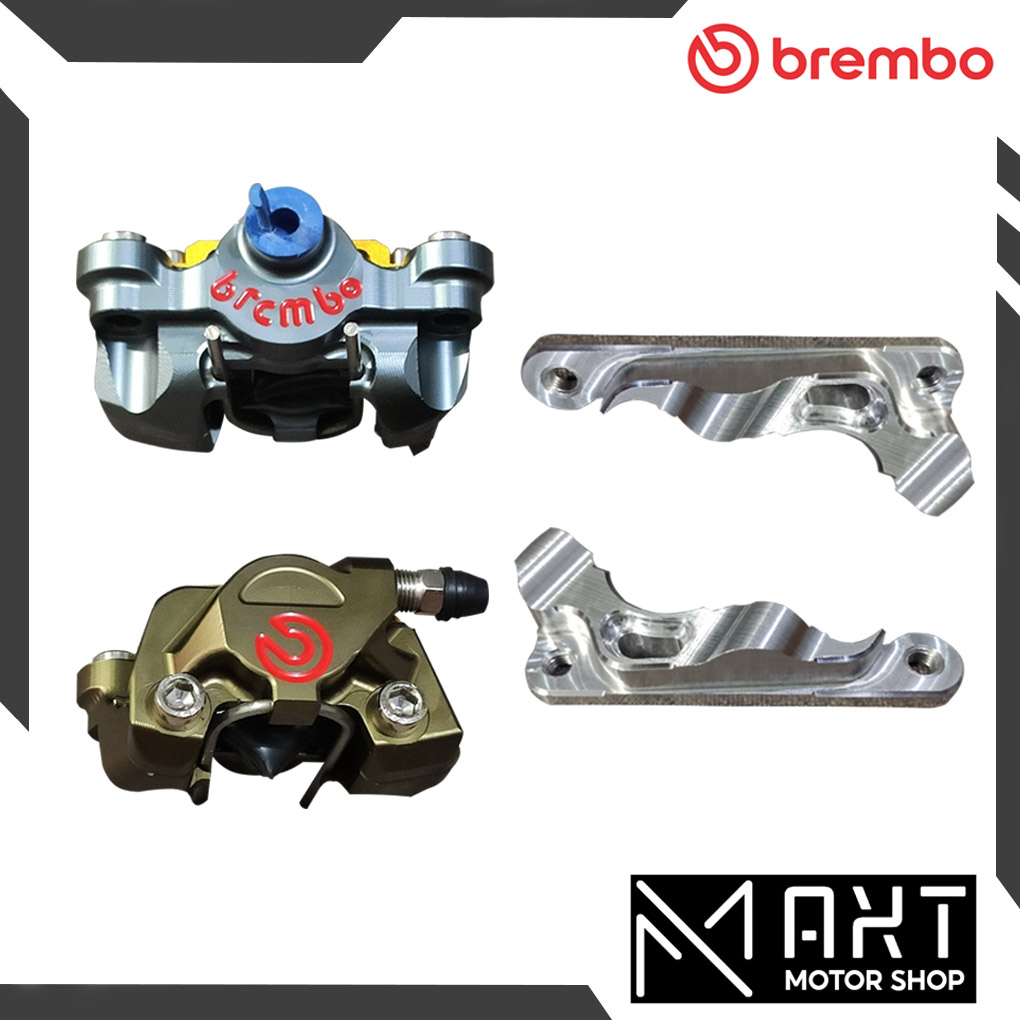 (SET) NEW BREMBO DORAEMON 2 POT CALIPER WAVE / XRM / MIO SPORTY