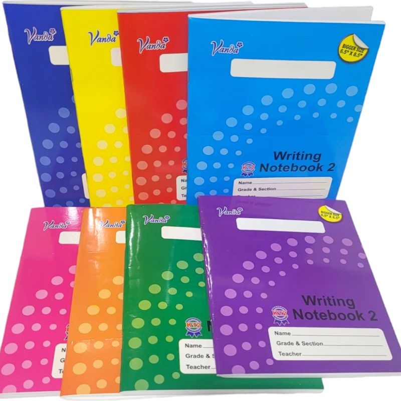 Vanda K12 Writing Notebook for Grade 2- Bigger Size 6.5