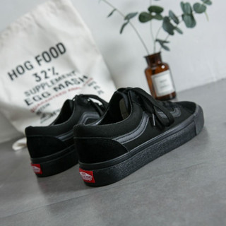 All black vans clearance fashion