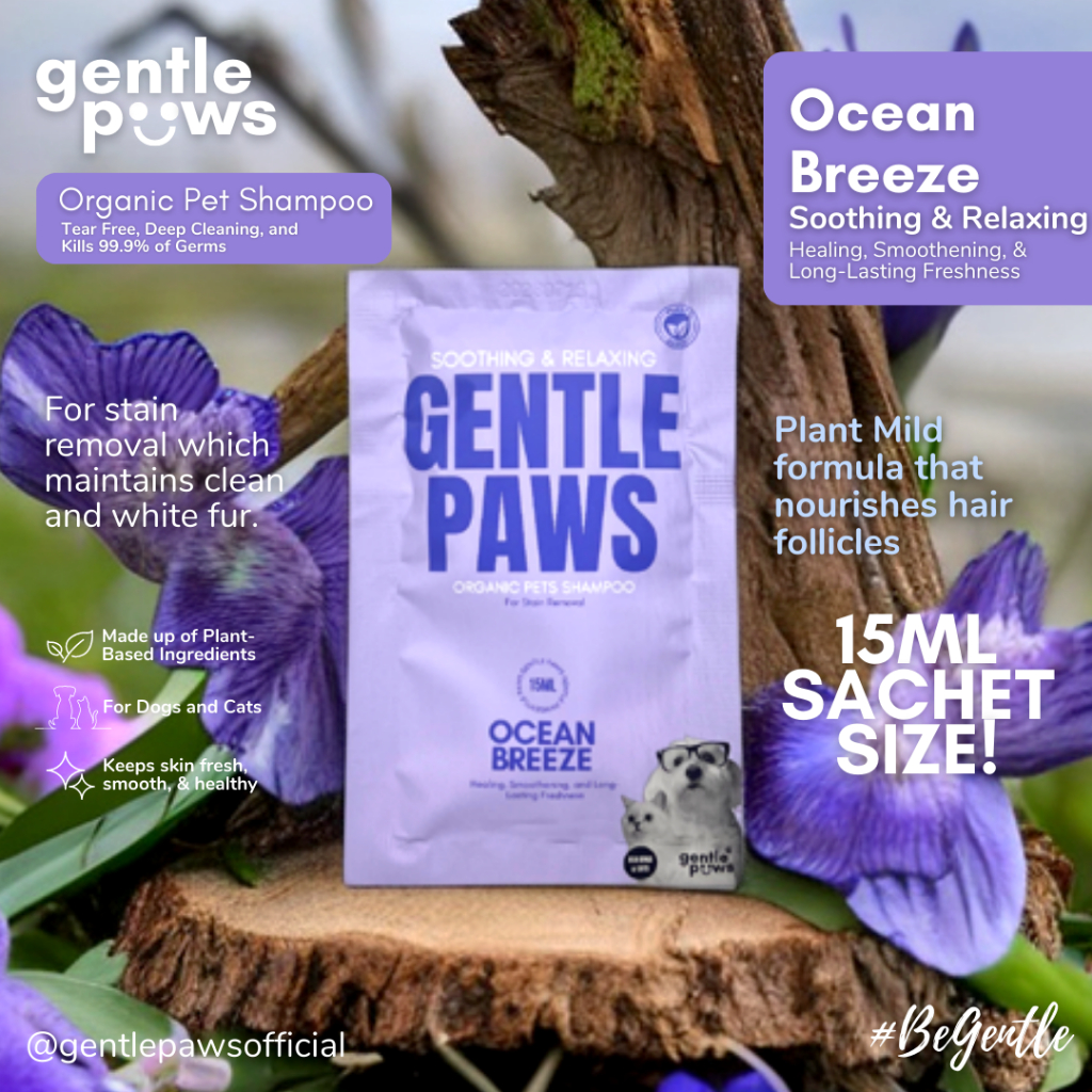 Gentle Paws Natural Organic Tear Free Plant Based Pet Shampoo Dog And