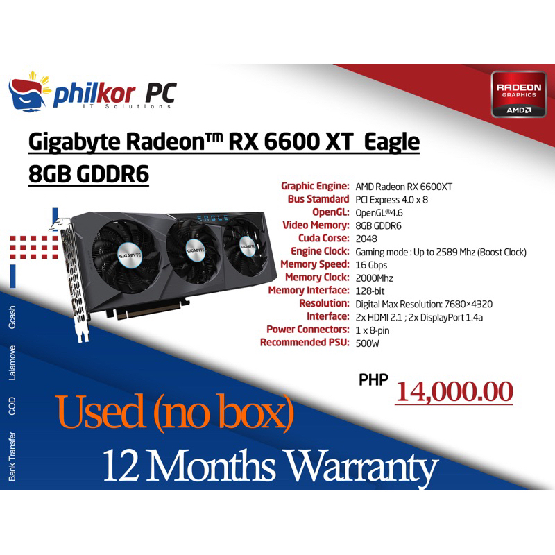 gigabyte-radeon-rx-6600xt-eagle-used-1-year-warranty-shopee-philippines
