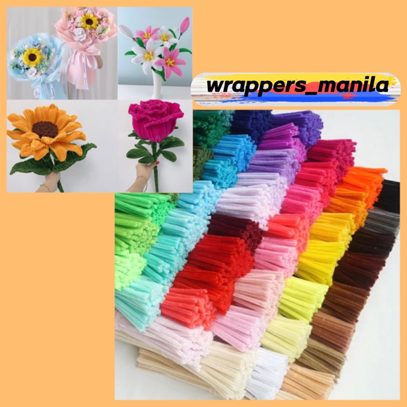 Fuzzy Wire / Chenille Twist Wire for DIY Flower | Shopee Philippines