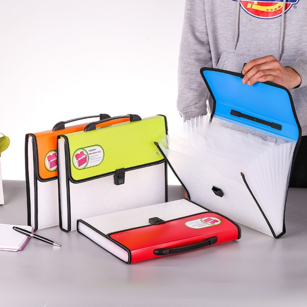 Long Folder File Organizer 13 Pockets File Bag Student PP Test Paper ...