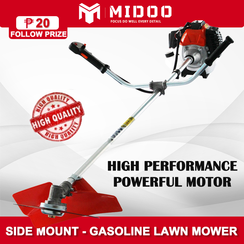 MIDOO Lawn Mowers Grass cutter 2-Stroke Gasoline Brush Cutters Side ...