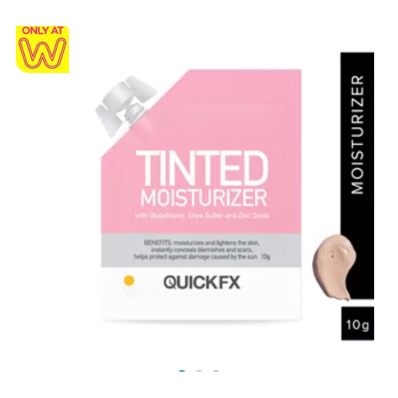 Quickfx tinted moisturizer with glutathione,shea butter and zinc oxide