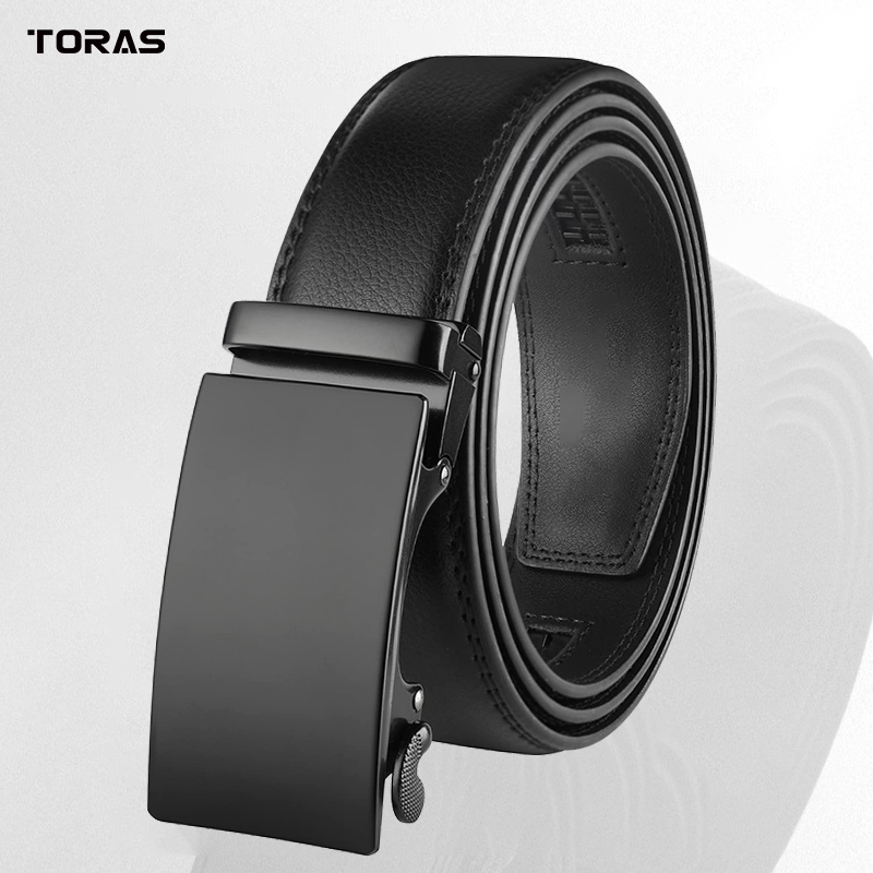 Belt For Men PU Leather Blet 120 cm Adjusted Automatic Sliding Buckle ...