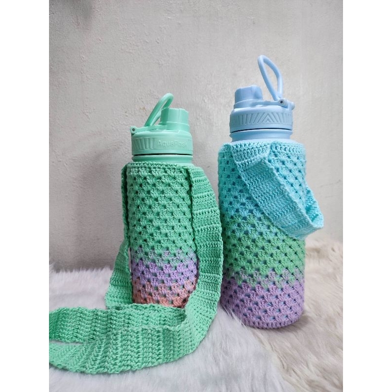 Crochet Tumbler Cover Aquaflask Holder Tumbler Case Holder Bag Hydroflask  Cover Water Bottle Bags SUGAW