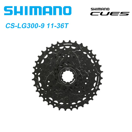 Shimano CUES CS-LG300-9 Cassette - 9-Speed 11-36t LINKGLIDE Black main image 0