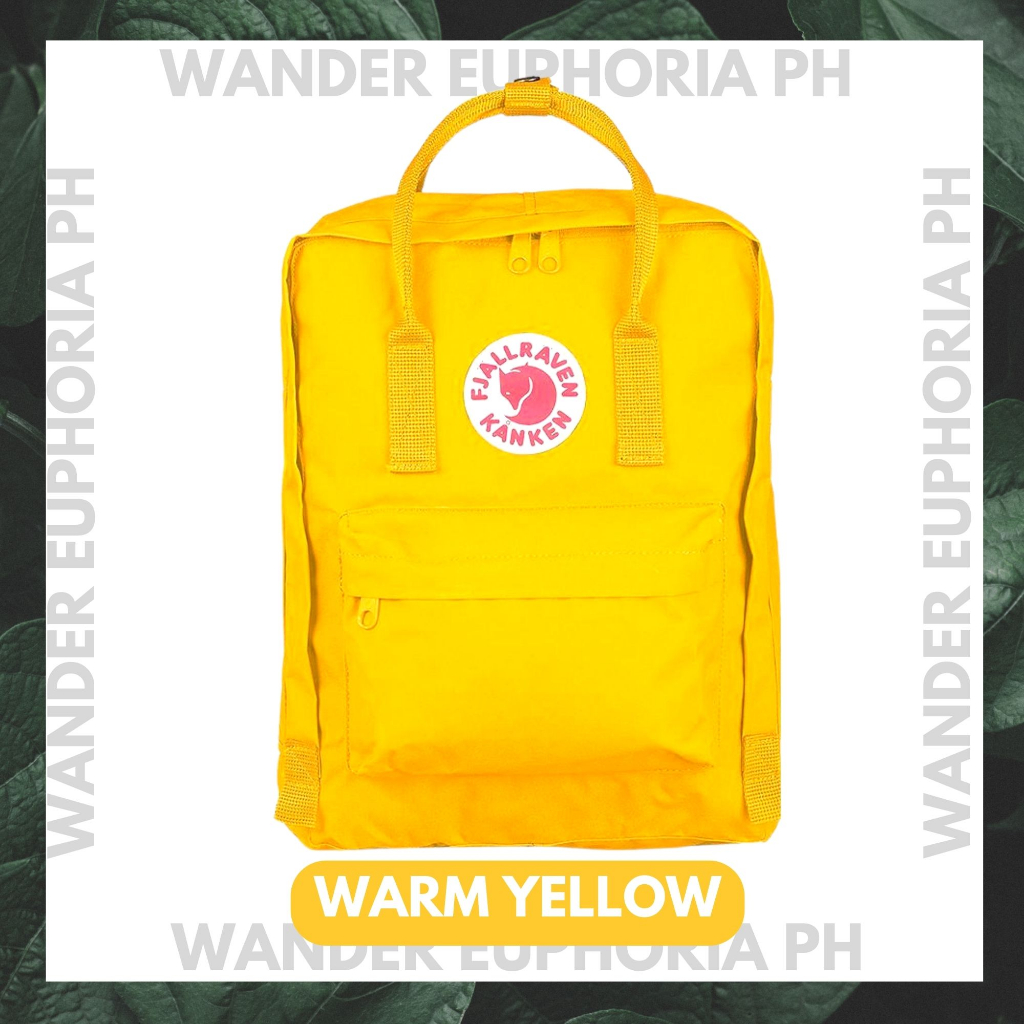 Fjallraven Kanken Backpack in WARM YELLOW BIG MINI CLASSIC Size Shopee Philippines