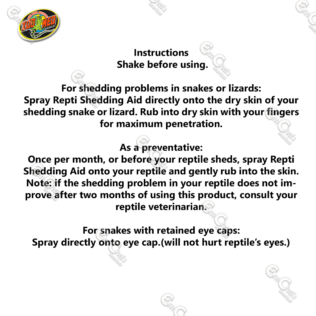 Zoomed Repti Shedding Aid 64ml (2.25Fl oz) Lizard Shedding Aid Snake ...