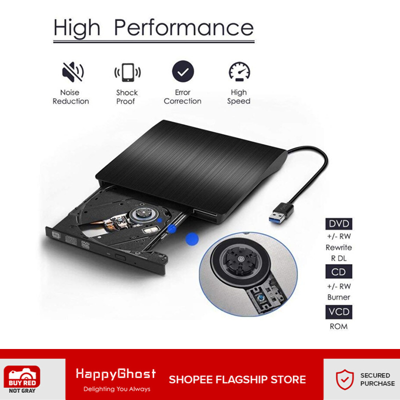 External CD DVD Drive USB Slim Portable External DVD Player DVD CDRW