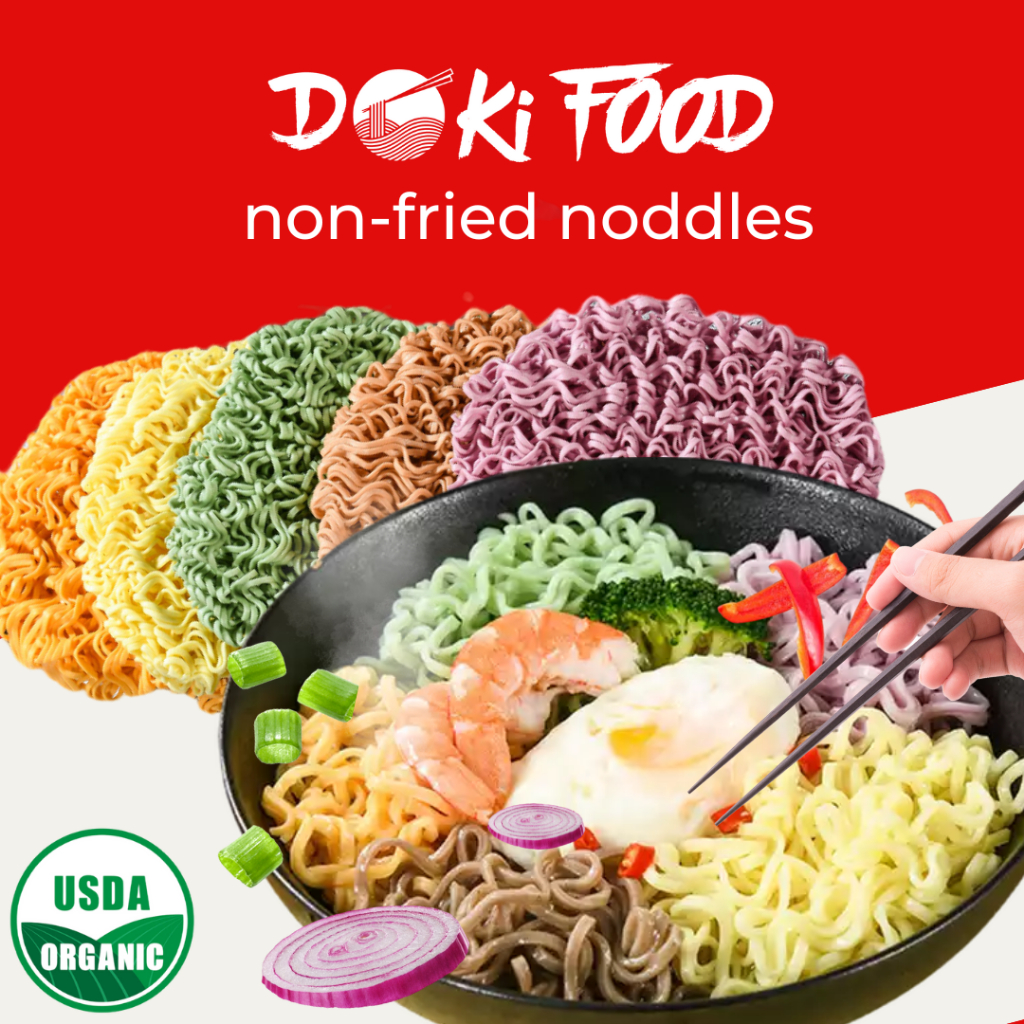 Veggie noodles Doki original nonfried noodles no fat instant noodles