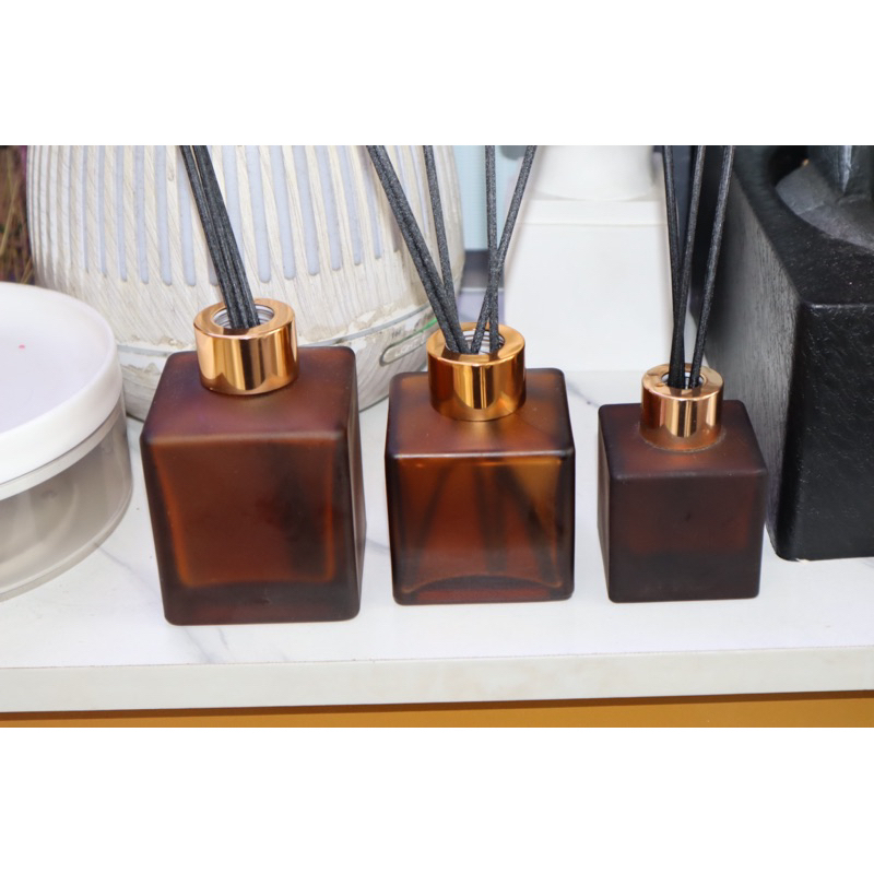 REED DIFFUSER BOTTLE AMBER GOLD CAPS | Shopee Philippines