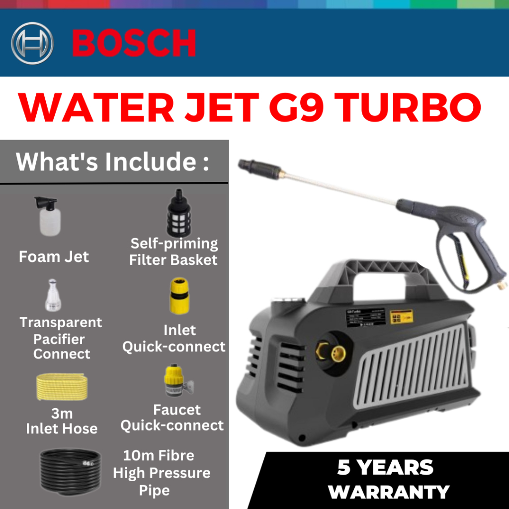 Bosch G9 Turbo Waterjet High Pressure Cleaner Water Jet Sprayer Machine