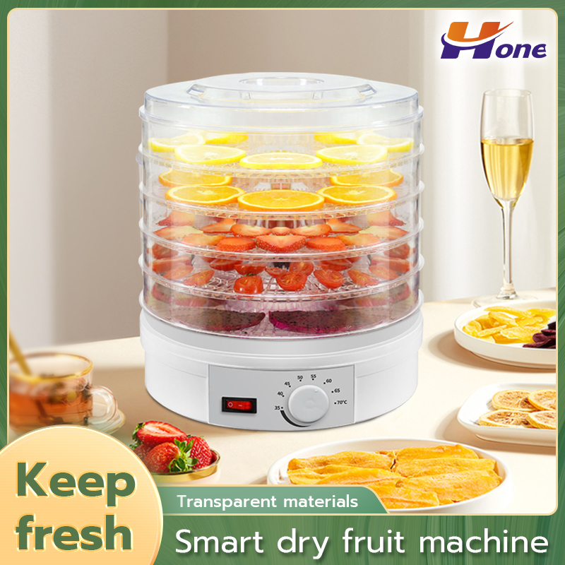 5 Trays Food Dehydrator Machine Dried Fruit Vegetables Herb Meat