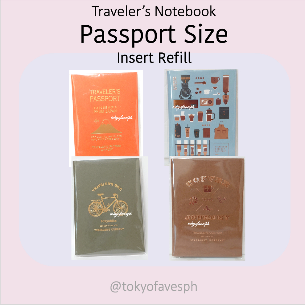 Traveler's Notebook Starbucks Airport Exclusive Passport Size Refill ...
