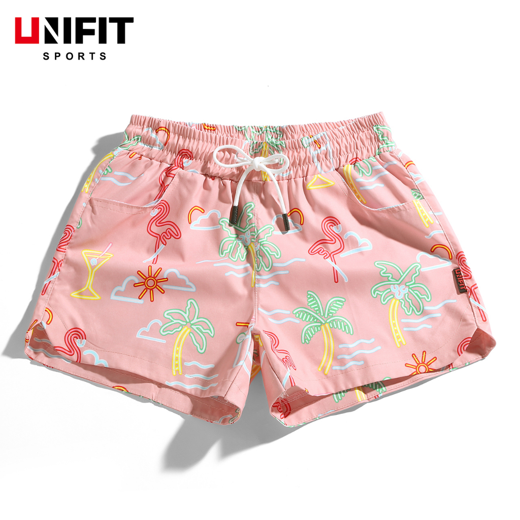 Neon Palm Leaf Hawaiian Print Women's Shorts