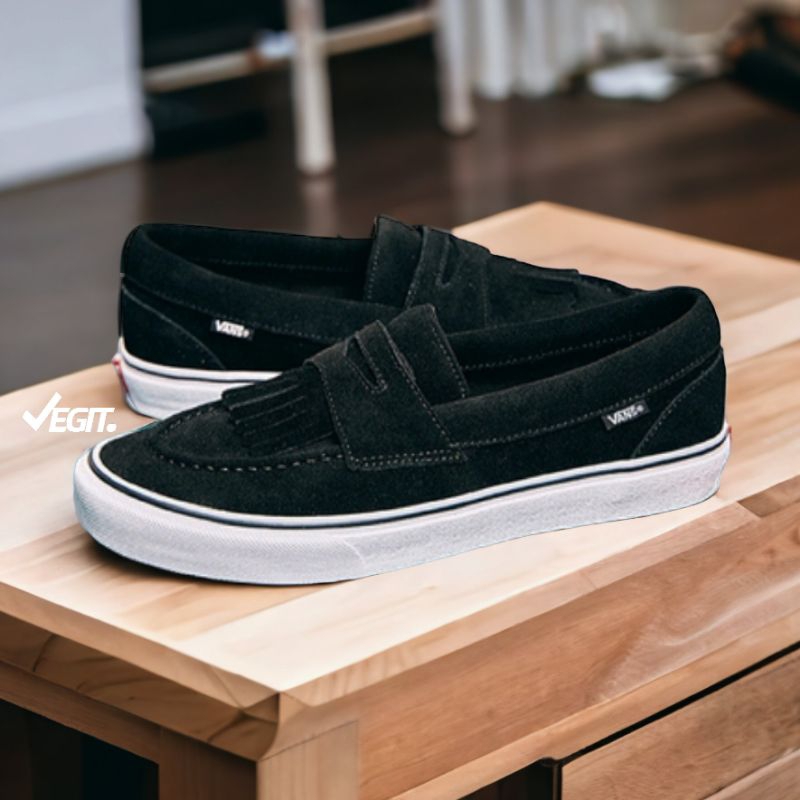 Japan Loafer Suede Black White | Shopee Philippines